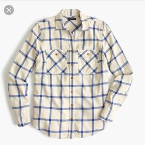 J. Crew in blue rockport plaid